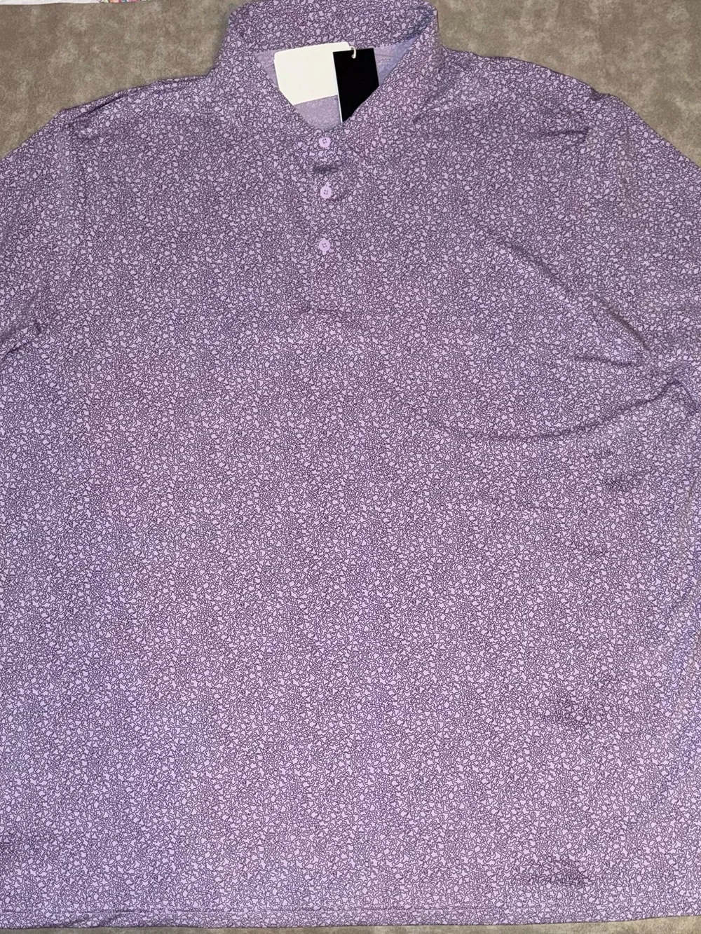 Adidas Ultimate365 Bunker Golf Polo Men 3XL Purple Print NWT $70